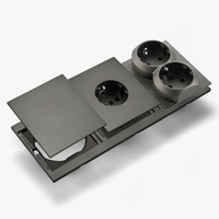Interruptores y Enchufes de Pared WESA Ultrafinos con Botón Pulsador de 1/2/3 Vías, Enchufe Europeo de 1/2 Vía, Combinación Libre, Diseño Moderno de Lujo