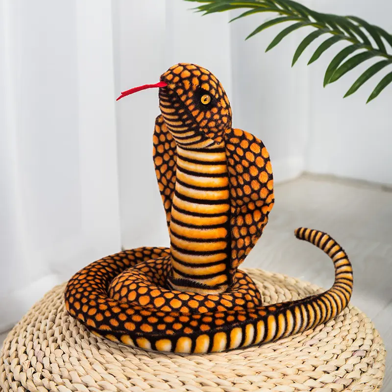Decoraciones personalizadas de felpa de serpiente de imitación, Animal de peluche