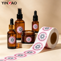 Autocollants personnalisés Yingao, autocollants imperméables, étiquettes en vinyle autocollantes pour les flacons de soins de la peau, les pots de sérum cosmétique, la décoration