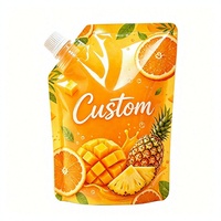 Pochette souple personnalisée avec bec verseur, sans BPA, de qualité alimentaire, étanche, réutilisable, haute barrière, pour smoothies, jus et boissons