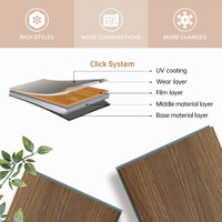 Revêtement de sol étanche de haute qualité en vinyle Palnk Carrelage Click Revêtement de sol en vinyle en plastique de luxe avec vente en gros en usine