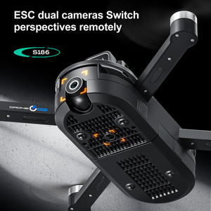 S186 Drone với màn hình không chổi than hồng ngoại tránh chướng ngại vật không đầu chế độ chụp ảnh lòng bàn tay quỹ đạo 50x Zoom dừng khẩn cấp - Product Image 5