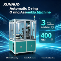 Mesin Perakitan 3 O-Ring Otomatis Penuh XUNNUO untuk Keran dan Showerhead Kapasitas 1800 PCS/Jam Garansi 1 Tahun PLC