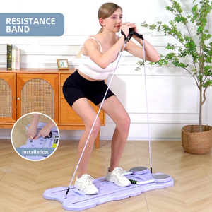 Tavola Pilates Multifunzionale 5-in-1 per Uso Domestico, Accessori per <span class=keywords><strong>Plank</strong></span>, Muscoli Pettorali e Addominali, Ruota per <span class=keywords><strong>Esercizi</strong></span> Addominali - Product Image 2