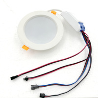 Plafonnier LED encastré rond en aluminium moderne pour bureau, 4/5/6/8 pouces, DC24V RGB/RGBW/RGBWW, IP33, dimmable