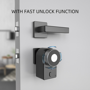 Serrure intelligente Tuya pour portes en verre/aluminium/bois avec contrôle biométrique et par application, matériau ABS - Product Image 3