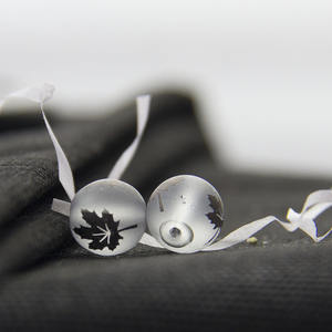 Cuentas de cristal de porcelana de dos agujeros, decoración para collar, 8mm, 10mm - Product Image 5