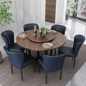 <span class=keywords><strong>Mesa</strong></span> de comedor redonda de madera escandinava, <span class=keywords><strong>4</strong></span> <span class=keywords><strong>sillas</strong></span>, <span class=keywords><strong>precio</strong></span>, restaurante - Product Image 1