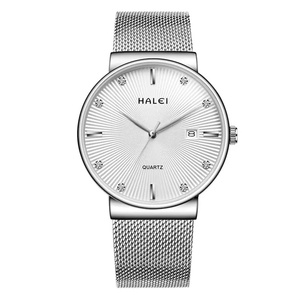 Montre à quartz HALEI neuve et originale pour homme, étanche 3 ATM, en acier inoxydable, mouvement japonais, vente en gros - Product Image 2