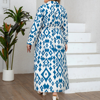 Robe chemise élégante pour femmes grandes tailles, motif losanges tissés, col rabattu, simple boutonnage, jupe longue à cordon de serrage – Nouvelle collection