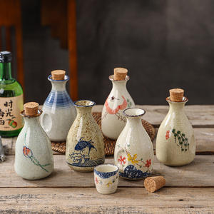 Jarra de <span class=keywords><strong>Sake</strong></span> de Cerámica Japonesa Vintage Personalizada y Tazas de 5 oz, Juego Retro de Alta Calidad para Mini Restaurante, <span class=keywords><strong>Sushi</strong></span>, Café y Vino - Product Image 6