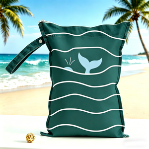 Bolsa Impermeable Reutilizable de Poliéster para Pañales de Tela, Ropa Sucia, <span class=keywords><strong>Guardería</strong></span>, Playa, Viajes - Lavable a Máquina con Cierre - Product Image 2