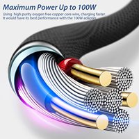 Prix usine 1m 2m Super Rapide Haute Vitesse Téléphone Station Type c Multi Charge 100w Tressé Usb-c Câble