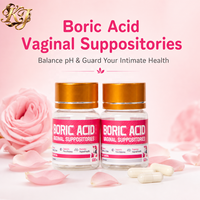 Capsules d'acide borique naturel OEM ODM sous marque privée pour l'hygiène intime féminine, équilibre du pH, soutien quotidien doux pour les femmes, vente en gros