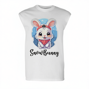 SnowBunny T-shirt a maniche lunghe con simpatico coniglietto, design invernale, per bambini e adulti, unisex - Product Image 2