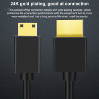 Cable Mini Xput de Alta Velocidad para Conexión Macho, 4K 60Hz, Ultrafino, Chapado en Oro, para HDTV, Monitor, Reproductor de DVD y PS4