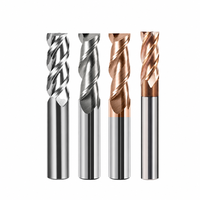 Fraise carrée CNC en carbure monobloc HRC55 à 2 ou 4 dents, pour acier allié trempé, diamètres en pouces : 1/8, 1/2, 3/4, 3/16, 1/4, 5/16, 3/8, 5/8