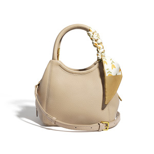 Sac seau vintage haut de gamme en cuir de vachette pleine fleur pour femme avec fermeture éclair et bandoulière réglable - Product Image 6