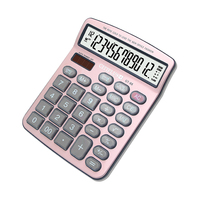 Calculatrice de bureau électronique CTPLUS GT-88 à 12 chiffres, rose doré, logo personnalisable, matière plastique pour l'école et le bureau