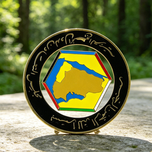 Medalla Personalizada de Aleación de Zinc Chapada en Oro - Conmemorativa con Mapa de GCC, Temática Deportiva, Metal Pulido Ecológico - Product Image 6