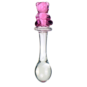 ชุดแก้วใสขนาดเล็กลายหมีคู่รักปลั๊กเสียบก้นแก้วขนาดเล็กของผู้ผลิตใหม่ของเล่นทางเพศสำหรับผู้ใหญ่ - Product Image 2