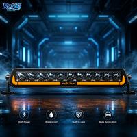Nouvelle barre lumineuse LED RCHG 85W Amber DRL à une seule rangée, lumière de conduite auxiliaire pour SUV, camion, aventure, utilisation hors route