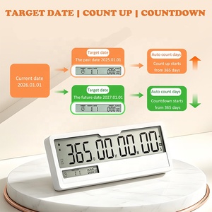 J&R Compteur numérique magnétique à grand écran pour suivi du temps et de <span class=keywords><strong>la</strong></span> date, avec fonction de minuterie et horloge, jusqu'à 2000 jours - Product Image 2