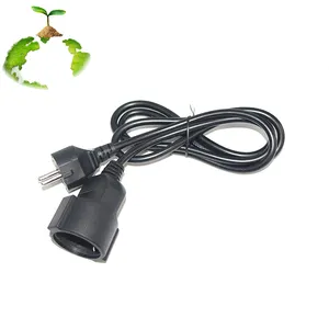 15A 250V 10A 16A Ac German Cee7-7 Plug Female to Male Schuko 3 Pin Europe Extension Cord