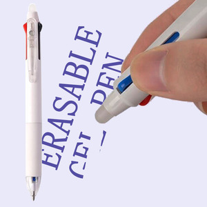 NP-099 Retractable Eraser 3 <b>Color</b> <b>Multi</b> Function Plastic Gel ink <b>Pen</b> with Eraser Toppers - Product Image 1