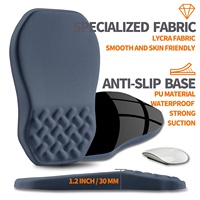 Tapis de souris ergonomique en mousse à mémoire de forme pour le gaming, confortable pour le bureau à domicile, avec repose-poignet et base antidérapante en PU et silicone, pour clavier PC