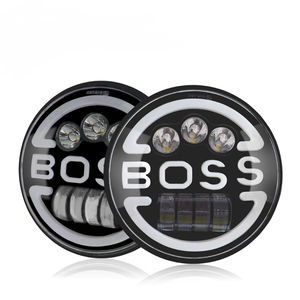 Faro LED Redondo BOSS de 7 Pulgadas, Súper Brillante, 75W, Luz Alta y Baja, DRL, Luces de Conducción para Jeeps, Bombilla Halo H4, 7000LM, 6000K - Product Image 2
