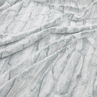 100% Polyester Doux et Chaud, Motifs à Rayures Irrégulières, Imprimé au Dos, Fausse Fourrure Épaisse Sherpa pour Vêtements et Couvertures d'Hiver