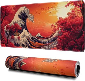 Tapis de Souris Gaming Classique Grand Format 90*40CM, Tapis de Bureau Esports Antidérapant avec Base en Caoutchouc, Design Anime Yokai, Tapis de Table Étendu en Stock - Product Image 2