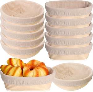 Banneton Willow Wicker 6 pouces Banetton Basket Pâte et pain en bambou Skinny Brotform Bosses Food52 Round Bannetons - Product Image 2