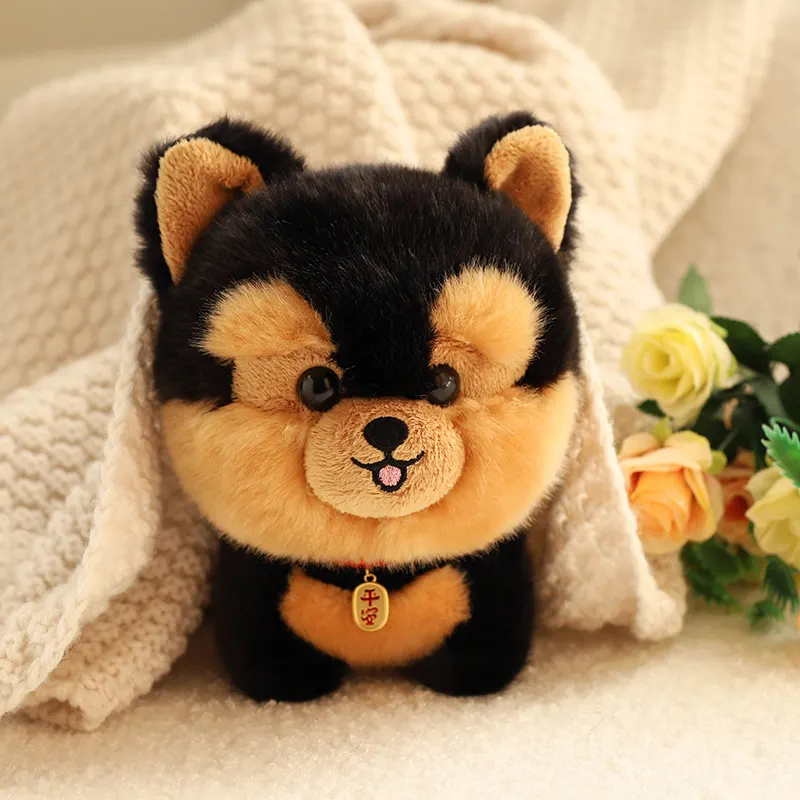 Hot selling cute puppy plush is a brown animal toy suitable for children's soft baby toys