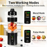 Beste Kwaliteit 6000mAh USB Oplaadbare Elektrische Sapcentrifuge 18000RPM Draagbare Sapblender 600ml 2-in-1 Smoothies Mixer voor Camper Auto