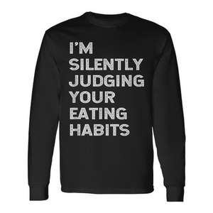 Camiseta de manga larga Eating Habits Dietitian RD RDN Judging Your Habits - Product Image 1