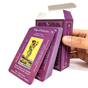 Cartes à jouer en carton de haute qualité 350g, cartes de jeu laminées avec revêtement UV, cartes de tarot avec surface laminée, personnalisables - Product Image 3