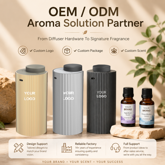 2026 Hot Modern Premium Electronic Aromatherapy Car Diffuser Custom Essential Oil Diffuser Household Wholesale Waterless