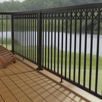Escalier moderne en alliage d'aluminium Système de terrasse en acier Table de balcon Barre d'extérieur suspendue Balustres pliants Support d'escalier Garde-corps