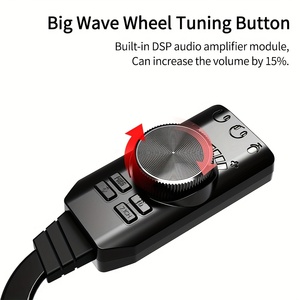การ์ดเสียง USB สำหรับเล่นเกม PU-BG เสียงเอฟเฟกต์เสียงสำหรับคอมพิวเตอร์การ์ดเสียงสำหรับโทรศัพท์แล็ปท็อปภายนอกแบบ USB - Product Image 3