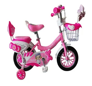 Purple and pink color children bicycle with training wheel basket kids bikes MTB BIKE