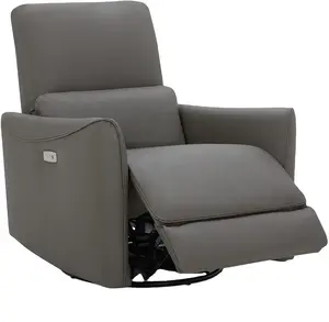 Geeksofa 편안한 가죽 전원 전기 안락 의자 의자 흔들 회전 기능 거실 침실