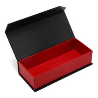 Nouvelle boîte à lunettes pliable noire de luxe, personnalisable avec logo, style rétro, populaire, pour emballage de lunettes de soleil et étui à lunettes de vue