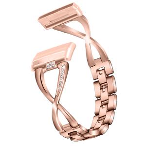 Bandas de reloj de Metal con diamantes de imitación de lujo para Fitbit <span class=keywords><strong>Versa3</strong></span> Versa 4 Sense correa de pulsera de reloj inteligente - Product Image 2