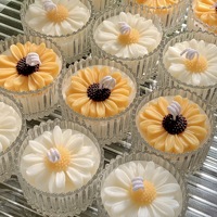 Label Kustom Trendi Lilin Wangi Bunga Daisy dalam Stoples Kaca yang Dipersonalisasi untuk Dekorasi Rumah Hari Raya Diwali Ramadan Buatan Tangan