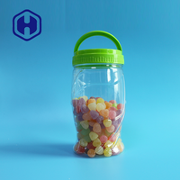 Vente en gros de pots en plastique pour biscuits de 900 ml en aluminium scellés, étanches, de qualité alimentaire, avec couvercles à joint pour le stockage des collations