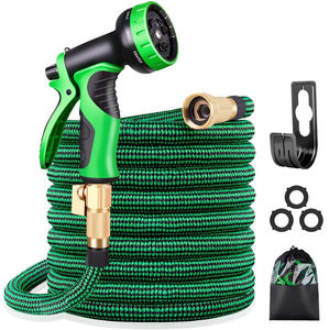 <b>Expandable</b> <b>Hose</b> Flexible Pipe 100 Ft Magic Retractable Reel Transparent Garden <b>Hoses</b> & Reels - Product Image 1