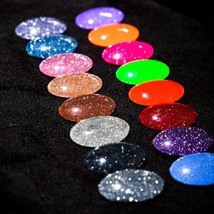 ROSALIND Nail Supplier Free Sample Oem Private Label Soak Off Long Lasting Disco Diamond Reflective Glitter Gel Nail Polish