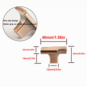 Poignées de meuble en alliage de zinc, poignées de tiroir modernes à trou unique, poignées de meuble pour armoires de cuisine et penderies - Product Image 2
